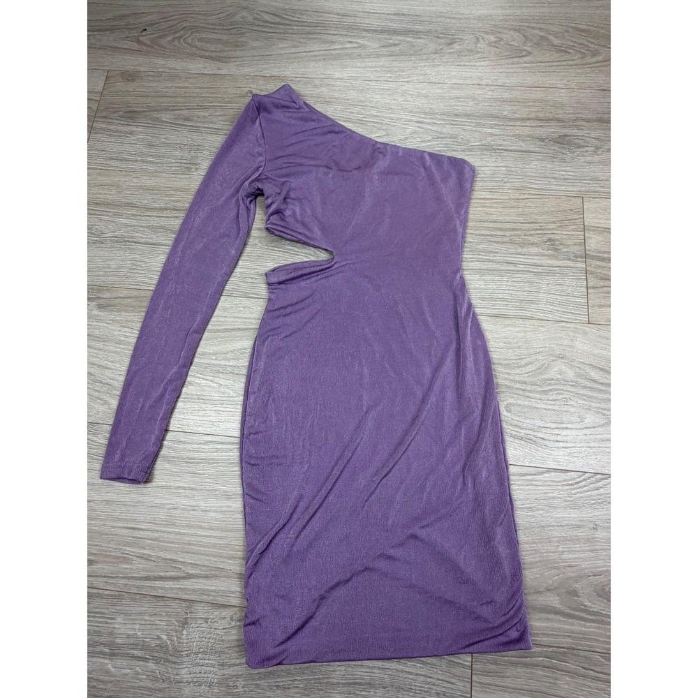 Princess Polly Kendall Purple One Shoulder Cutout Mini Dress Size 4 US NEW